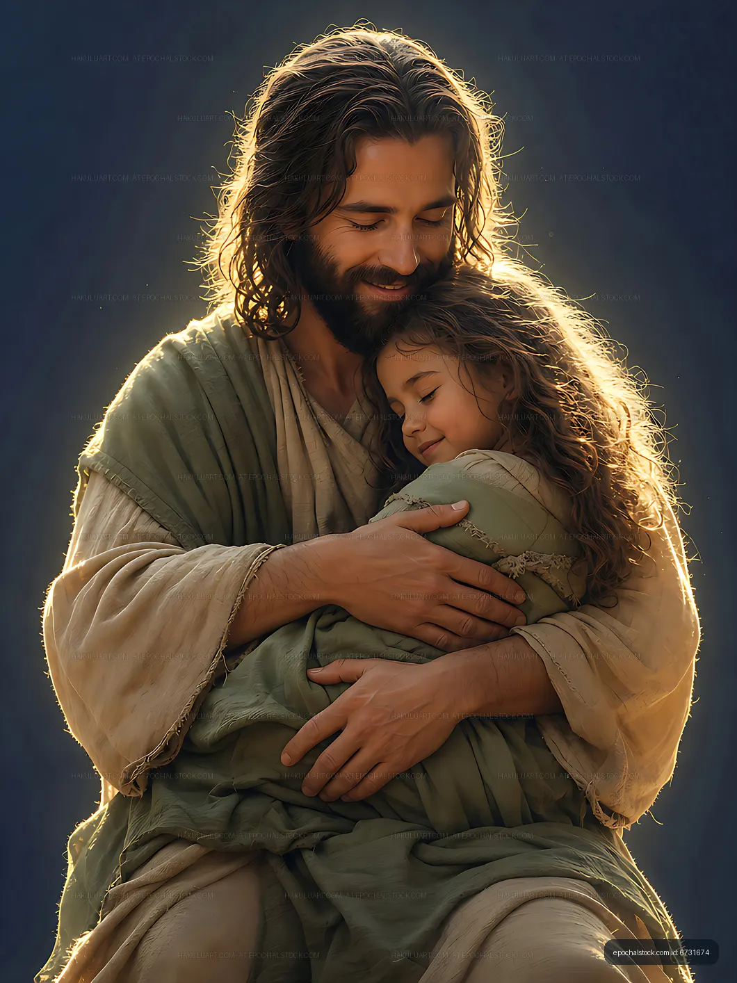 Father holding daughter with joy in a warm embrace