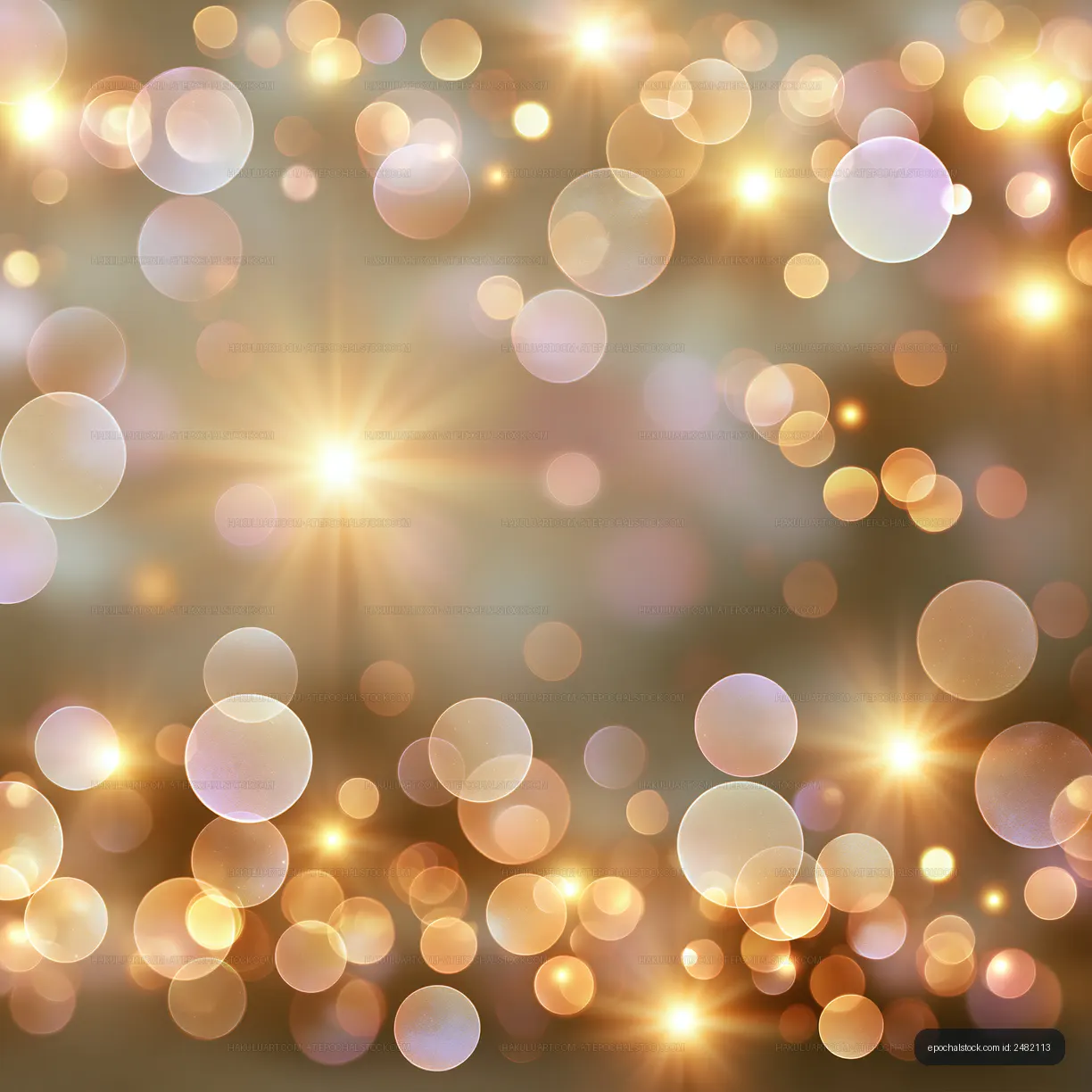 Gold and white bokeh background with soft light effects