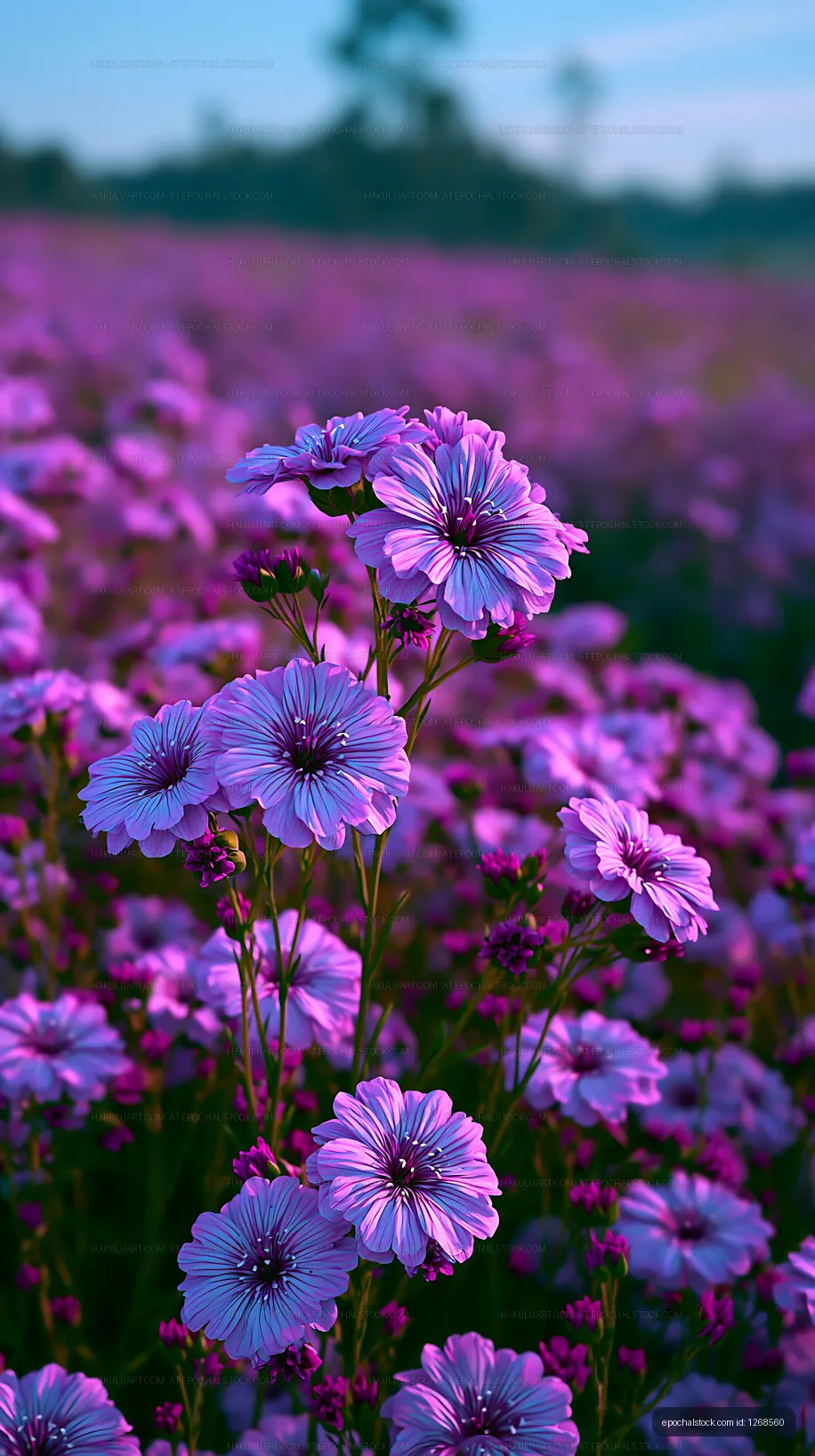 Purple flowers blooming in a field during daylight