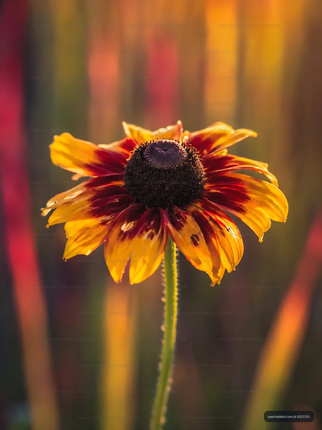 Beautiful flower in sunlight with vibrant colors