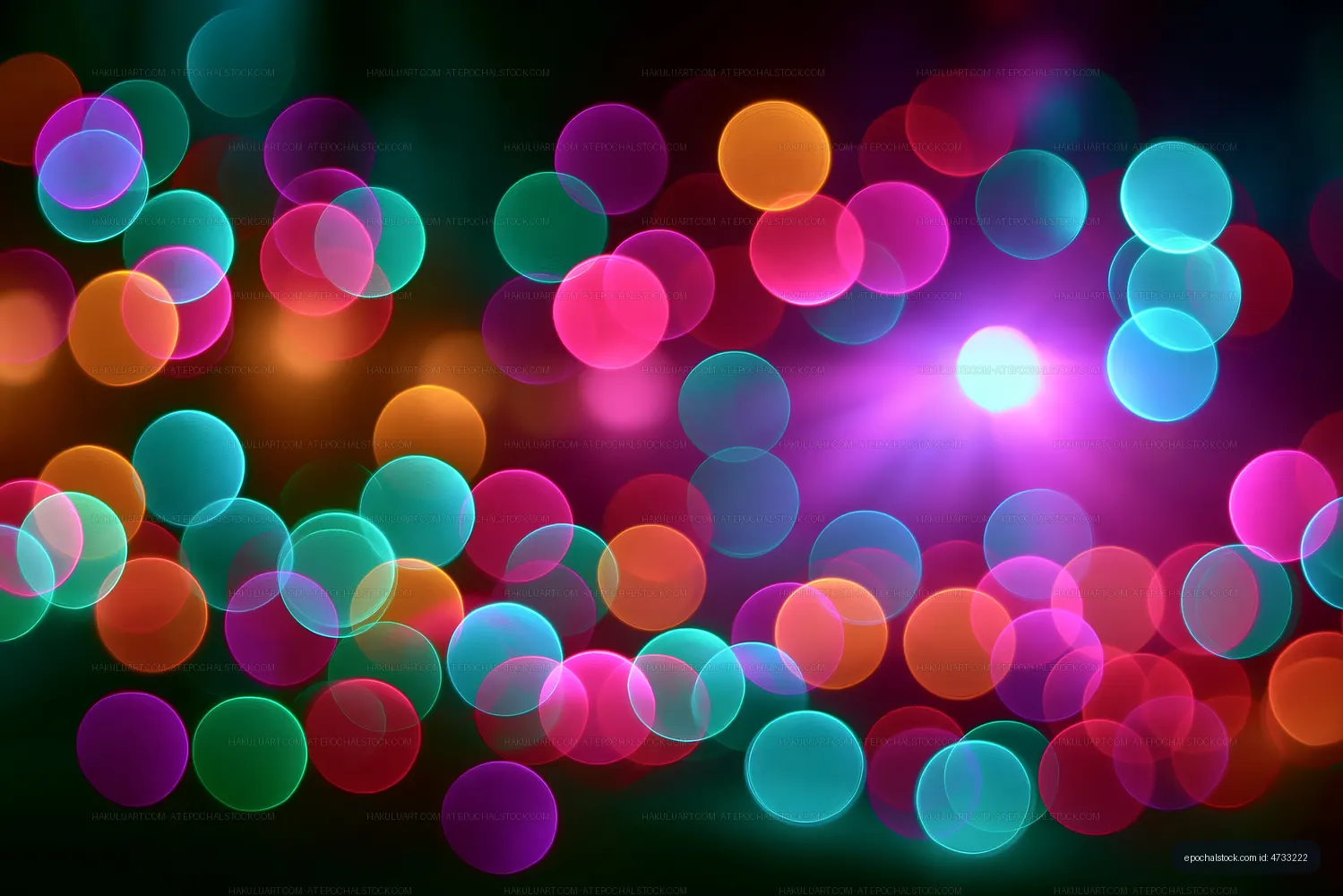 Colorful bokeh lights create a vibrant backdrop