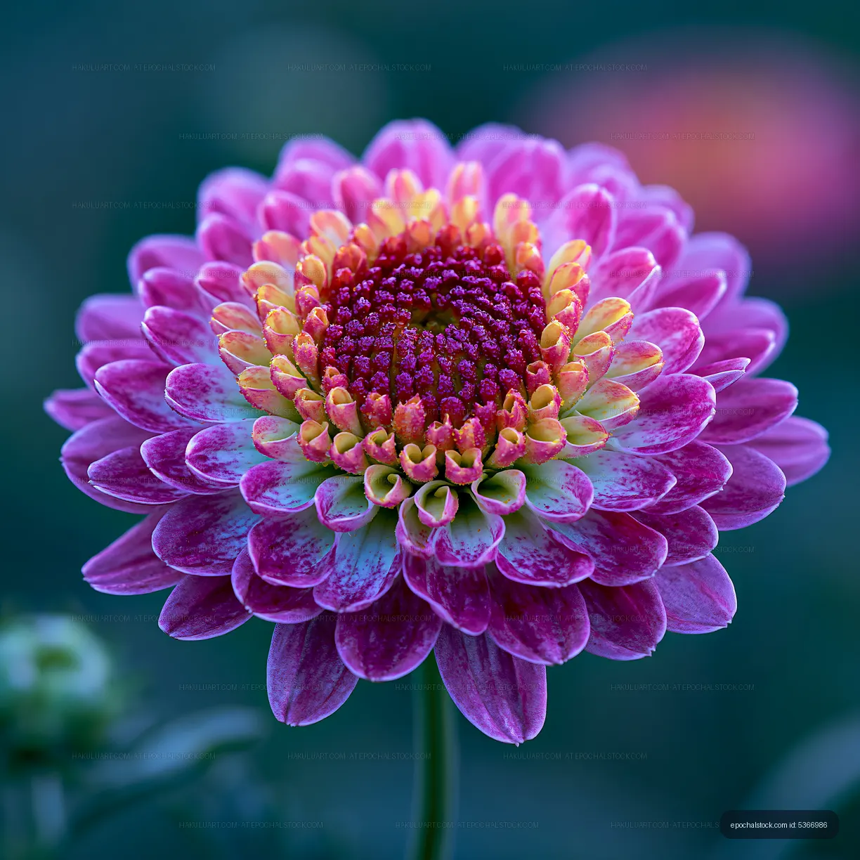 Close-up of a vibrant purple flower in a garden
