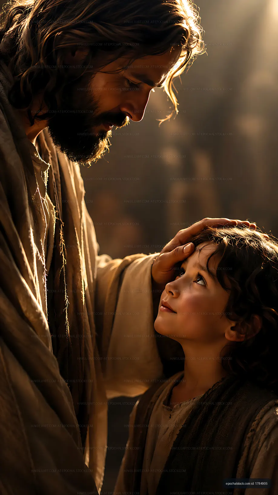 Interaction between a man and a young child in a warm setting