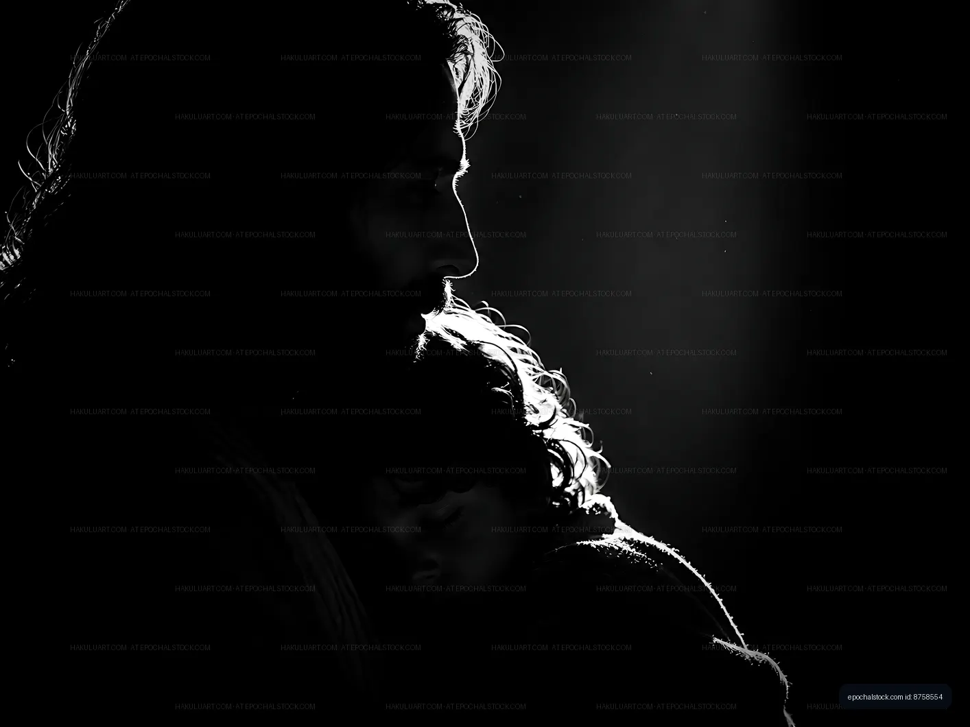 Silhouette of a man holding a child in dark setting