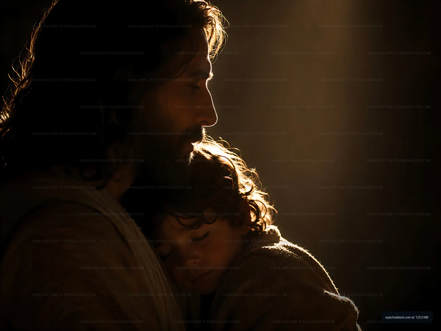 Father holding child in a quiet moment of embrace