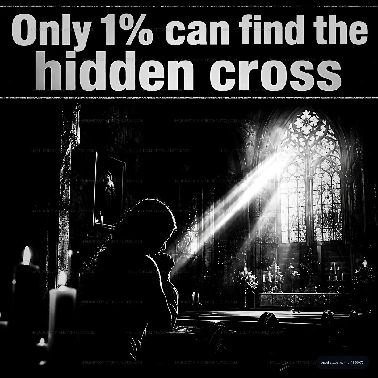 Finding the hidden cross in a dark church