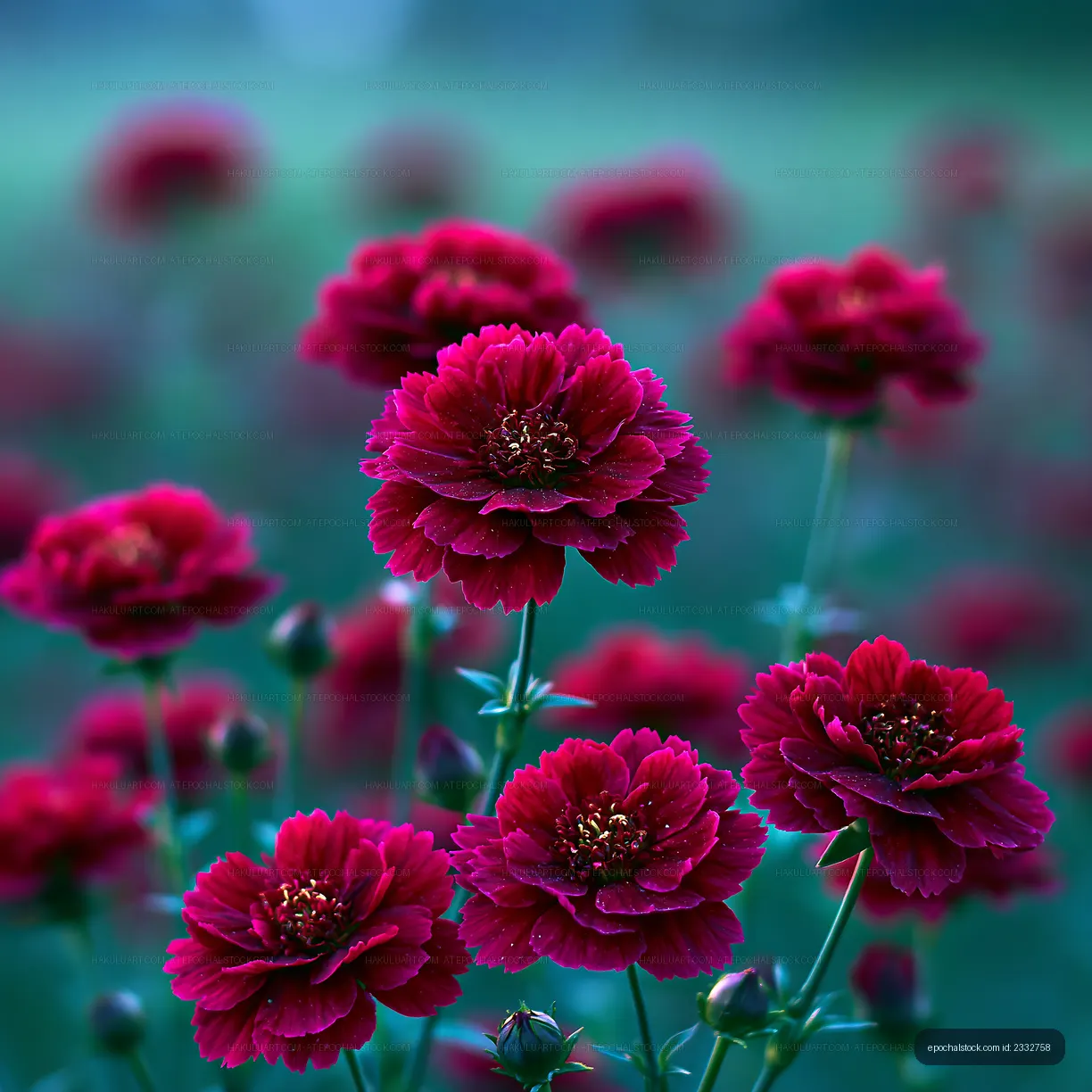 Bright red flowers in a field during daylight