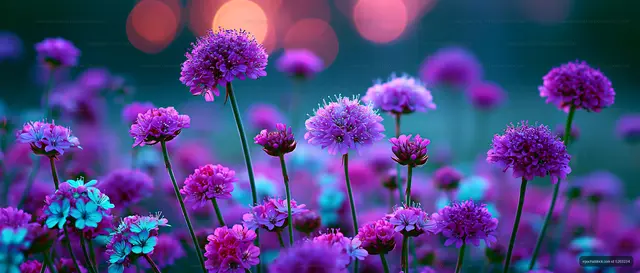 Colorful flowers blooming in a vibrant spring garden