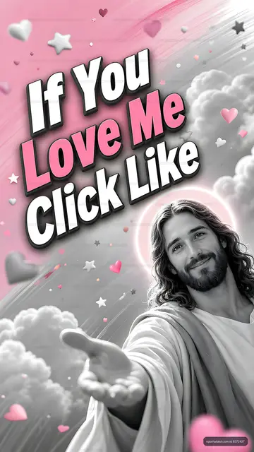 Click like for love with a hand reaching out