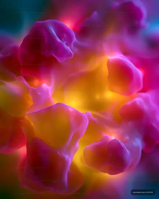 Colorful abstract design with vibrant textures and shapes