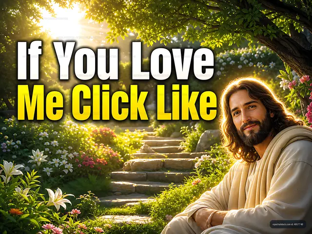 Man with long hair in garden with text encouraging interaction