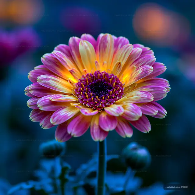Colorful flower with vibrant petals in a garden setting