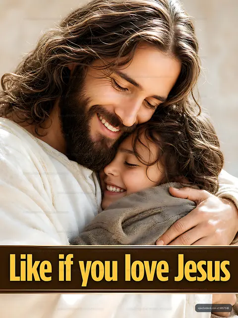 Emotional embrace between a man and a child expressing love