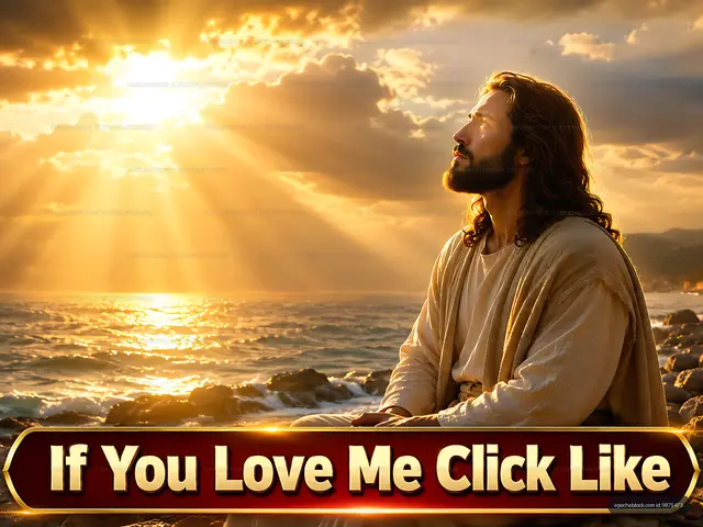 Man sitting by the sea looking at the sunrise