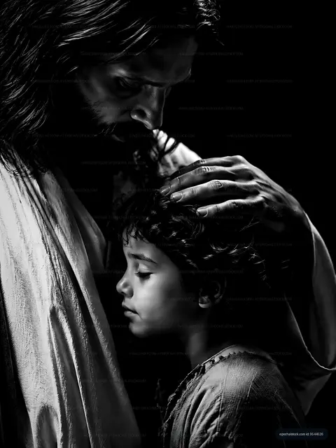 Father and son embrace in a moment of connection